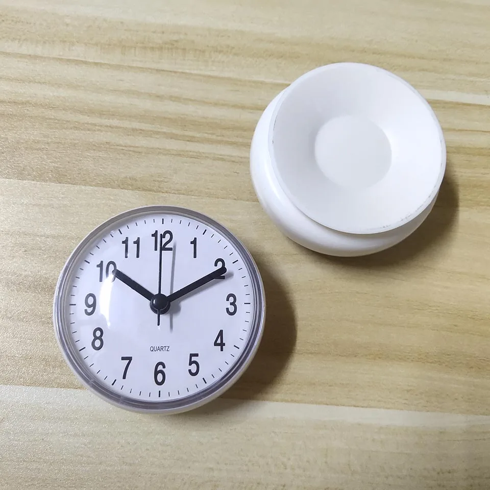 

Mini Sucker Wall Clock Suitable For Small Floor Clocks Table Specialty Clocks Waterproof Bathroom Toilet Anti-Fog Kitchen Clocks