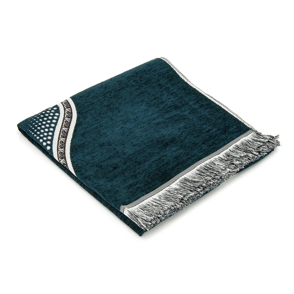 IQRAH Luxury Chenille Mihraplı Simple Prayer Rug Burgundy