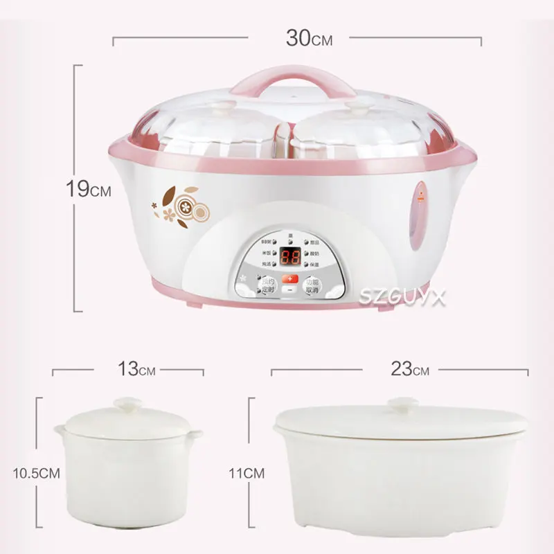 Электрическая медленная Варка пароварка для еды керамический горшок