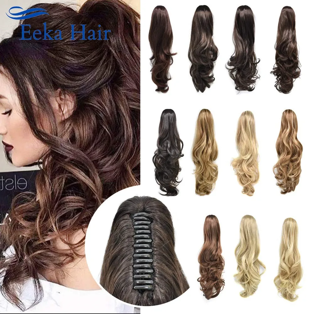 

Eeka Hair Synthetic Women Claw Ponytail Clip In Extensions Wavy Style Hairpiece 22" Long SE224