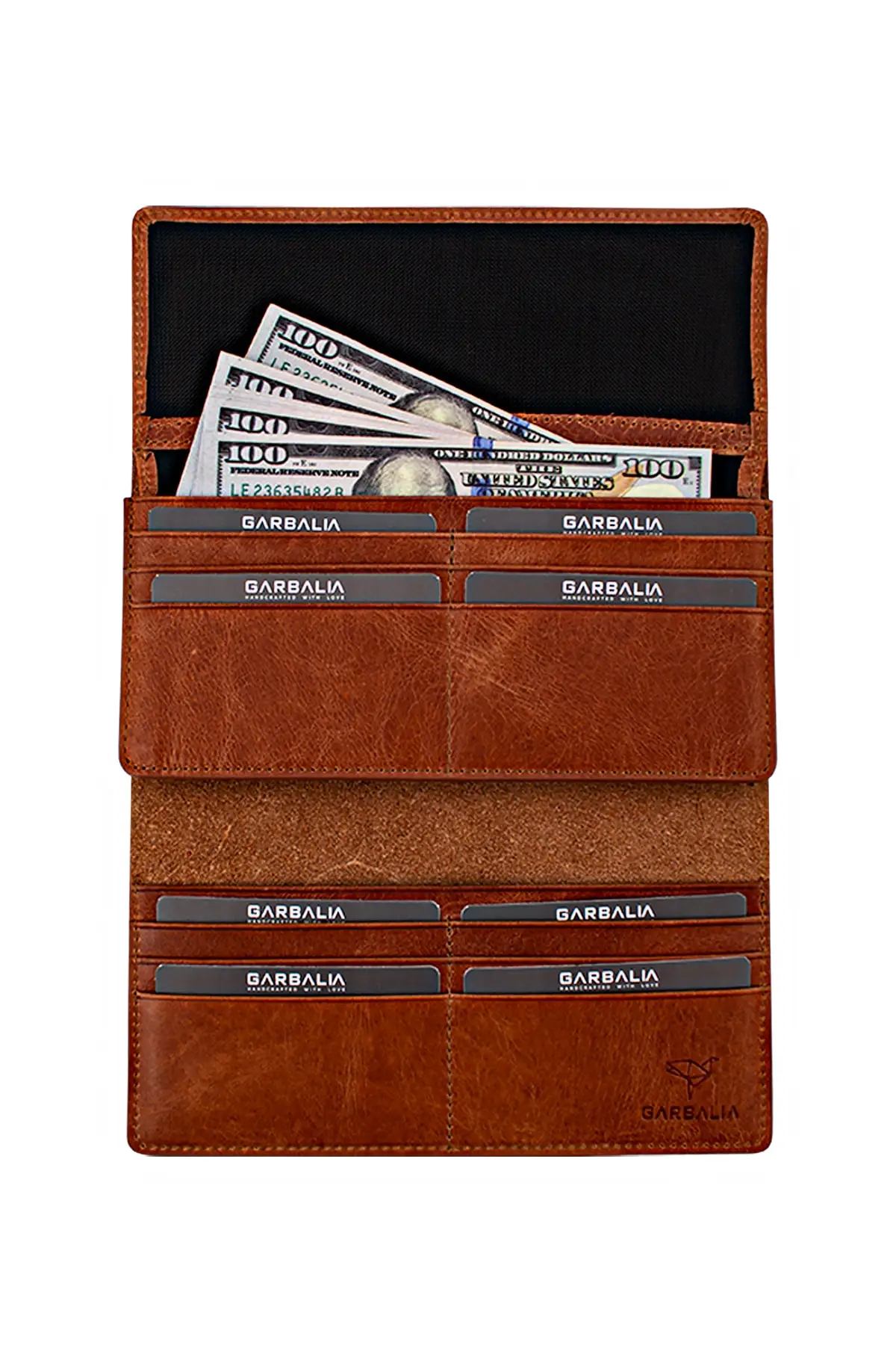 Прошитый портмоне ручной работы из натуральной кожи кошелек с отделением для