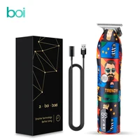 Boi Men's Razor Smart Display Graffiti Haircut Machine Professional For A Beard Charging Portable Waterproof Electric Clippers