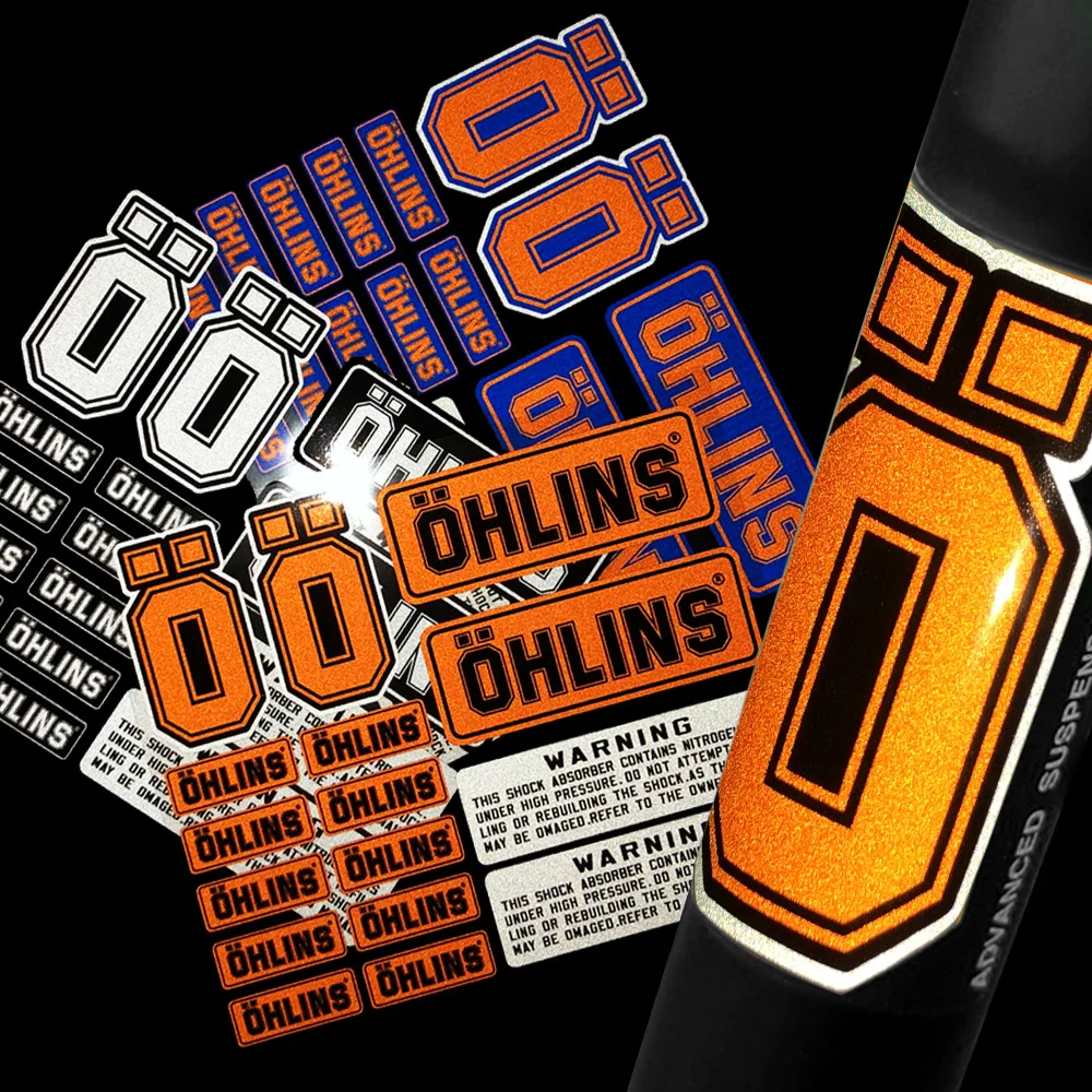 

Motorcycle Decal Decoration Accessories High Reflective Suspension Shock Absorption Modification Waterproof Sticker for OHLINS