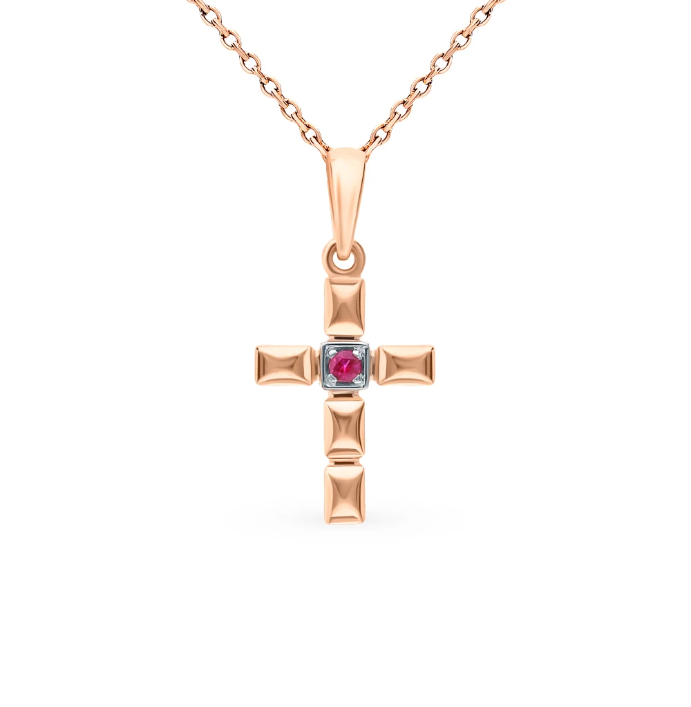 Золотая подвеска с рубинами SUNLIGHT|Подвески| |