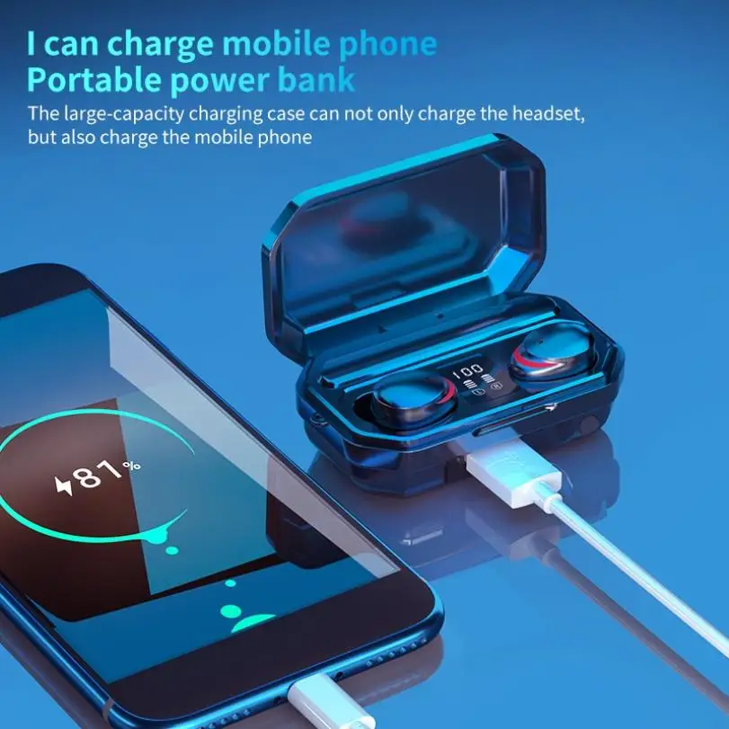 TWS Bluetooth 5 1 беспроводные наушники спортивные Игровые с шумоподавлением гарнитура