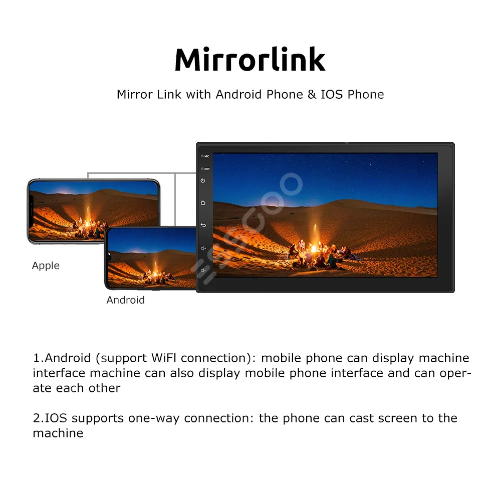 $81.20 ESSGOO 7 inch Android 10.1 Radio 2 Din 2.5D IPS Screen Car Stereo Autoradio GPS Navigation Multimedia Player For Toyota Nissan