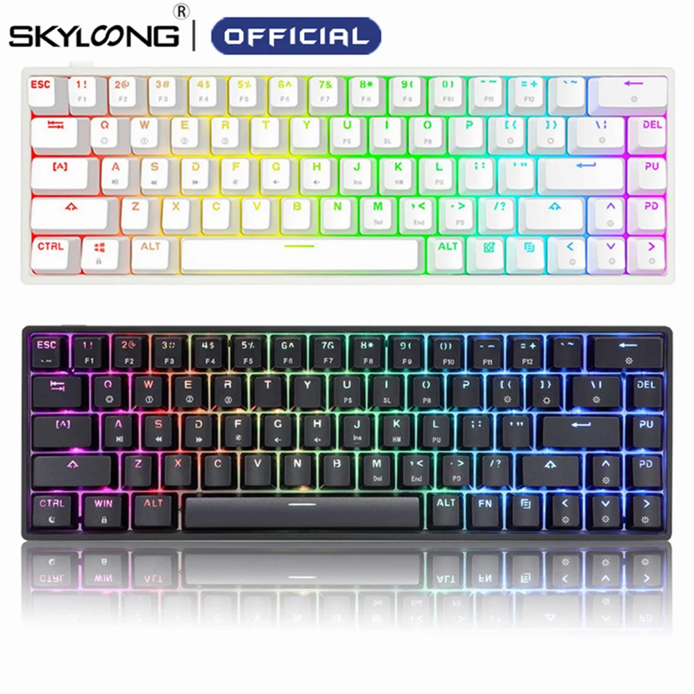 SKYLOONG GK68S 68 tuşları oyun mekanik klavye kablosuz Bluetooth optik sıcak Swap RGB aydınlatmalı oyun klavyesi iPda için GK61