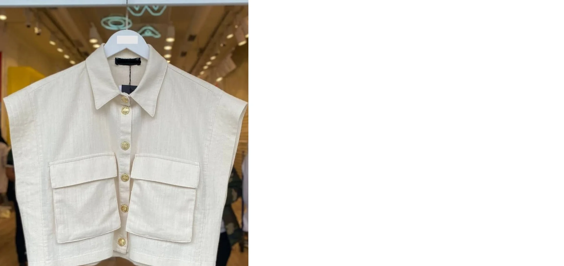 

Beige shirt cropped