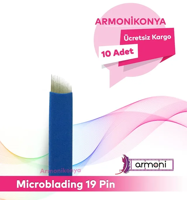 

Microblading 19pin Blue permanent eyebrow permanent makeup 222781768