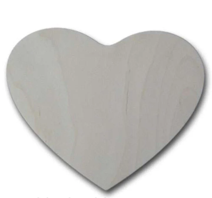 Set of heart panels (3 pcs) kimowood 002.002 plywood 11 5*9*0.6 cm |
