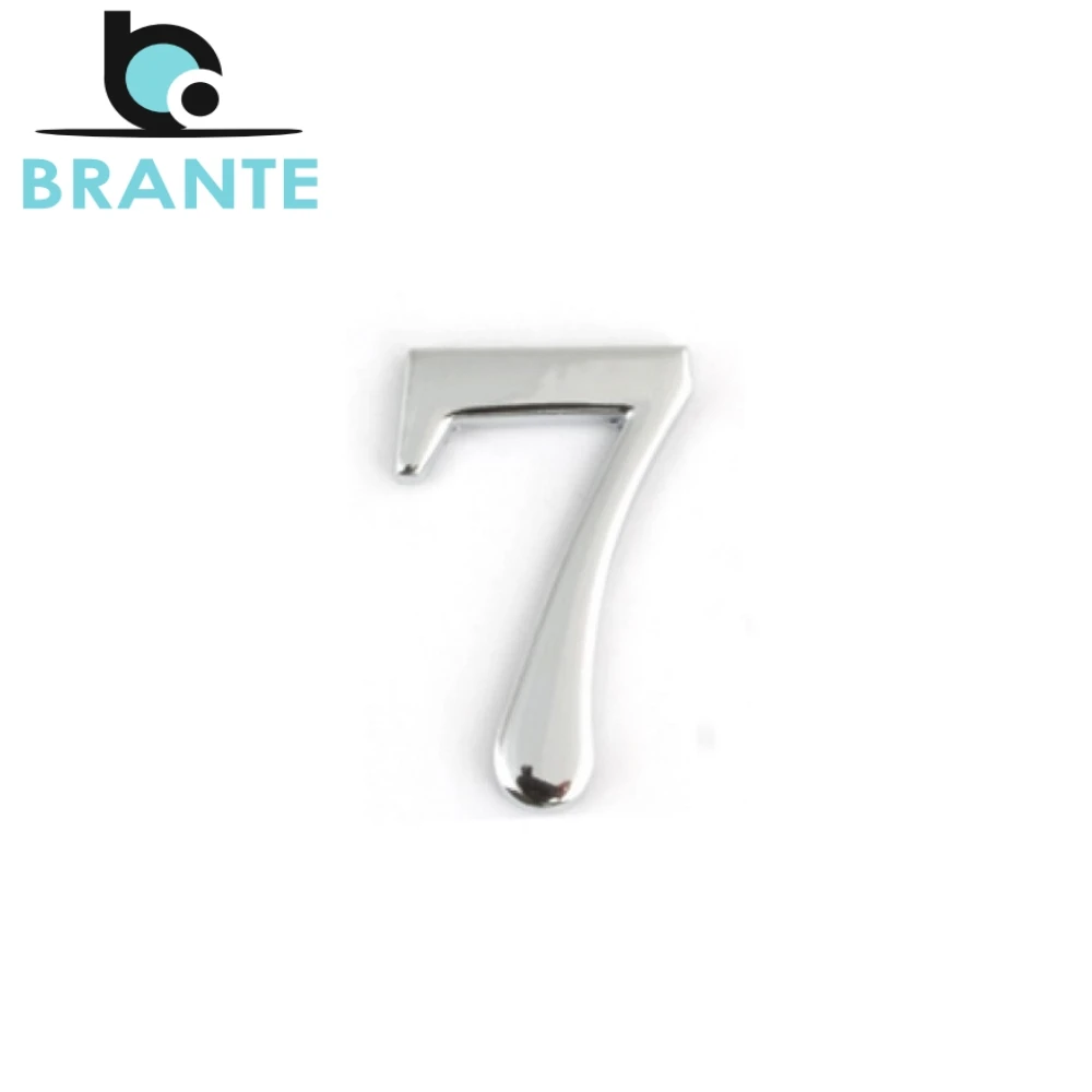Цифра дверная BRANTE &quot7&quot на клеевой основе хром|Дверные таблички| |