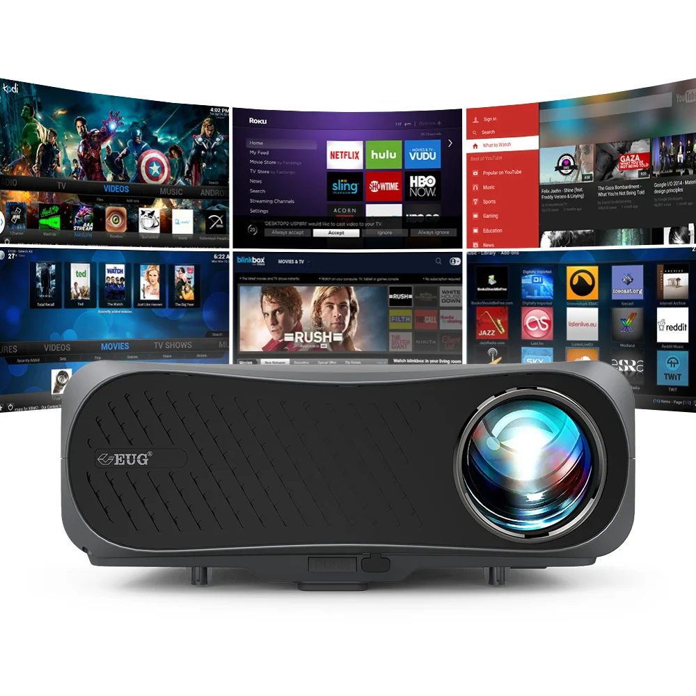 full hd 1080p projector home theater video led beamer 7200 lumens wireless airplay 900dab freeshipping projector for phone free global shipping