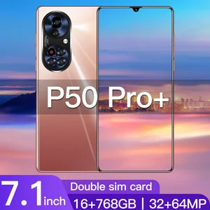 global version p50 pro 5g 7 3 inch celular android 10 6800mah smartphone 16gb512gb cellphone hd 4g mobile phone free global shipping