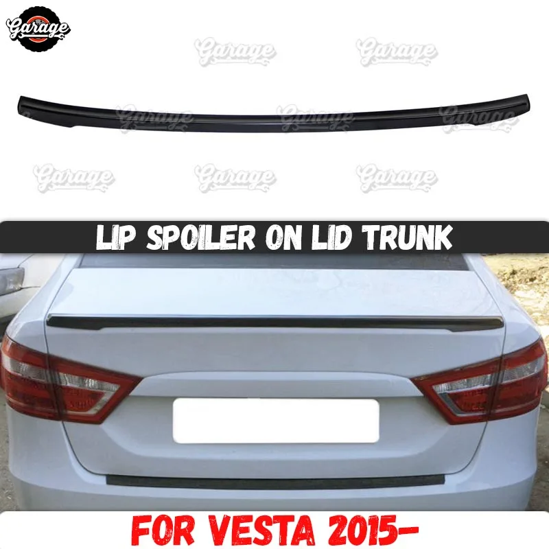 Спойлер для Lada Vesta 2015 на крышке багажника ABS пластик обшивки аксессуары