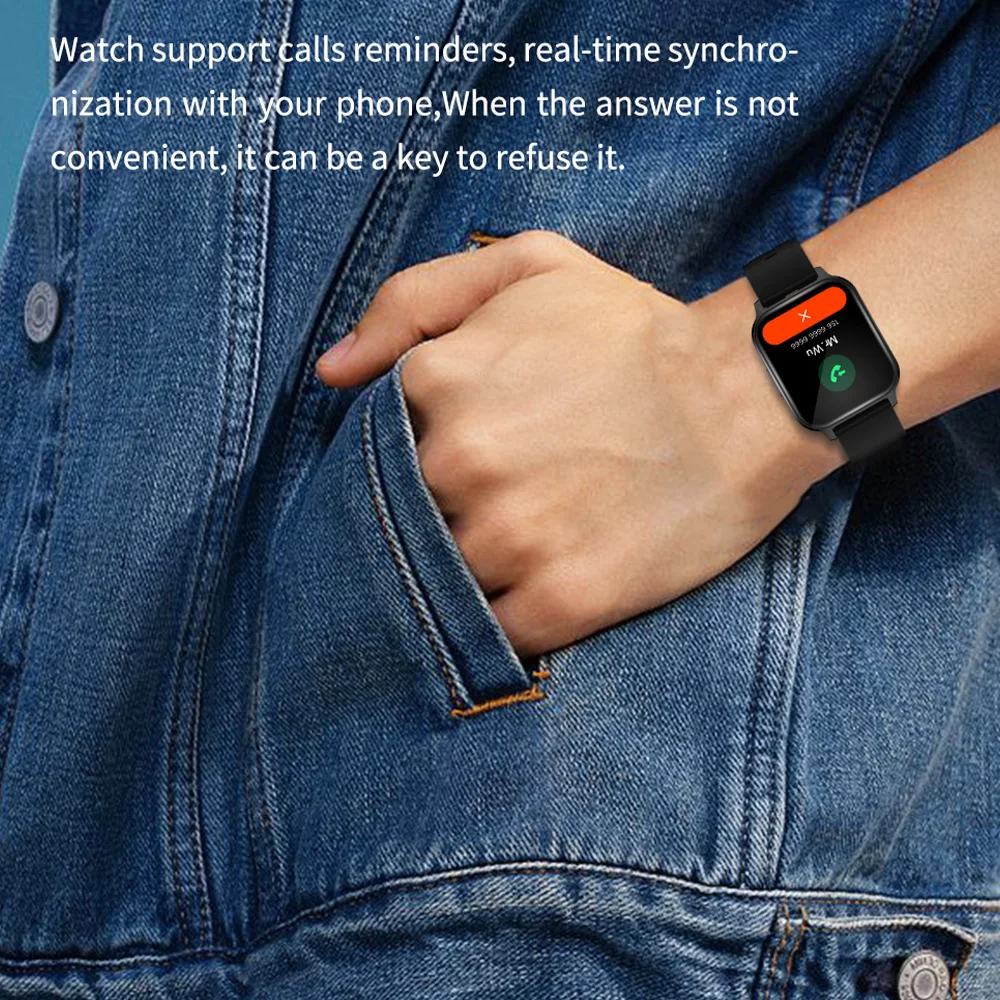 2021 Smart Watch Health Heart Monitoring Waterproof Sport Fitness Tracker Smartwatch Touch Screen Bluetooth Call For Men Women