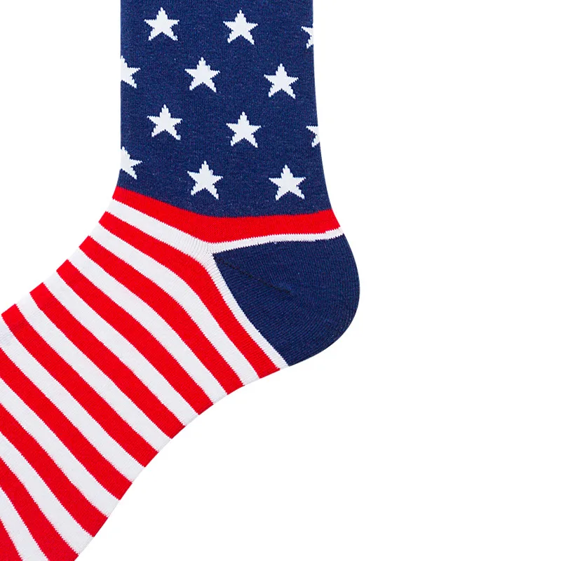 Fashion Male Casual American Flag Stars Socks New Old Glory Men Crew Stripes Cotton standard Couples | Мужская одежда