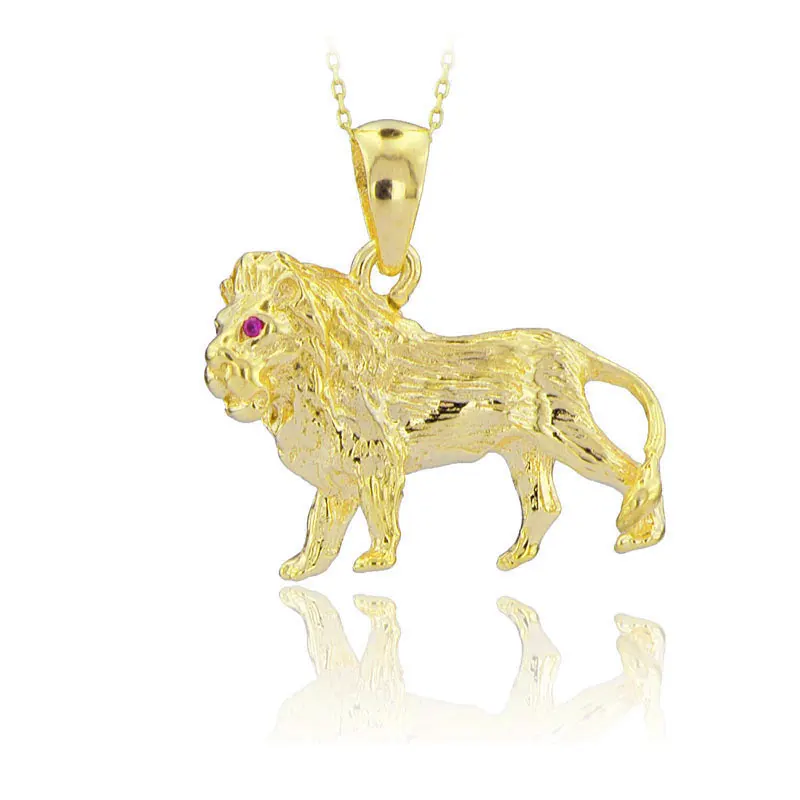 

Lion Necklace 925 Sterling Silver Unisex Necklace