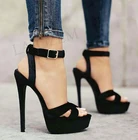 Женские босоножки из искусственной замши BERZIMER, на платформе, туфли-лодочки на высоком каблуке, вечерние туфли, большой размер 44, 45, 50, 52