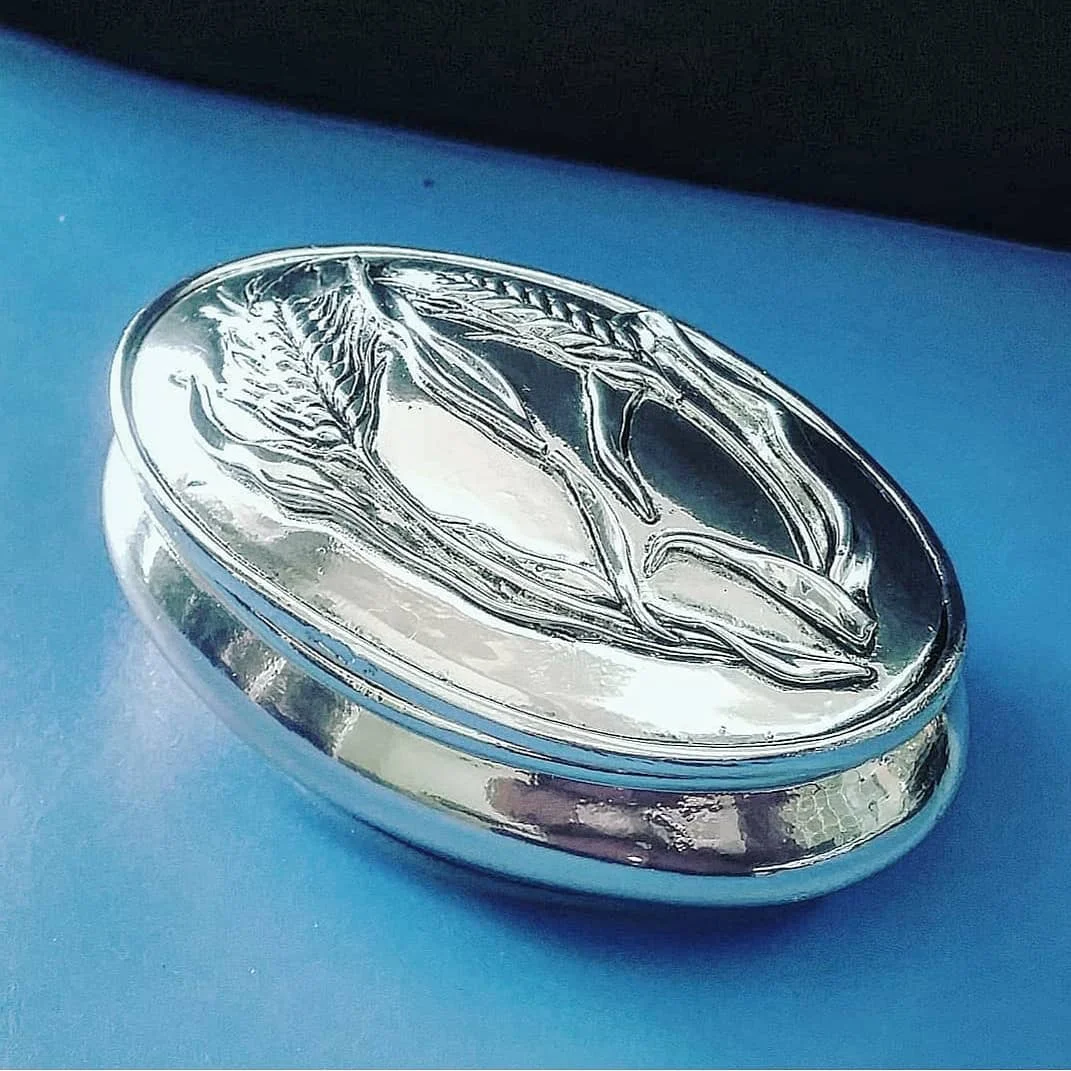 

925 Sterling Silver Plated WHEAT BOX