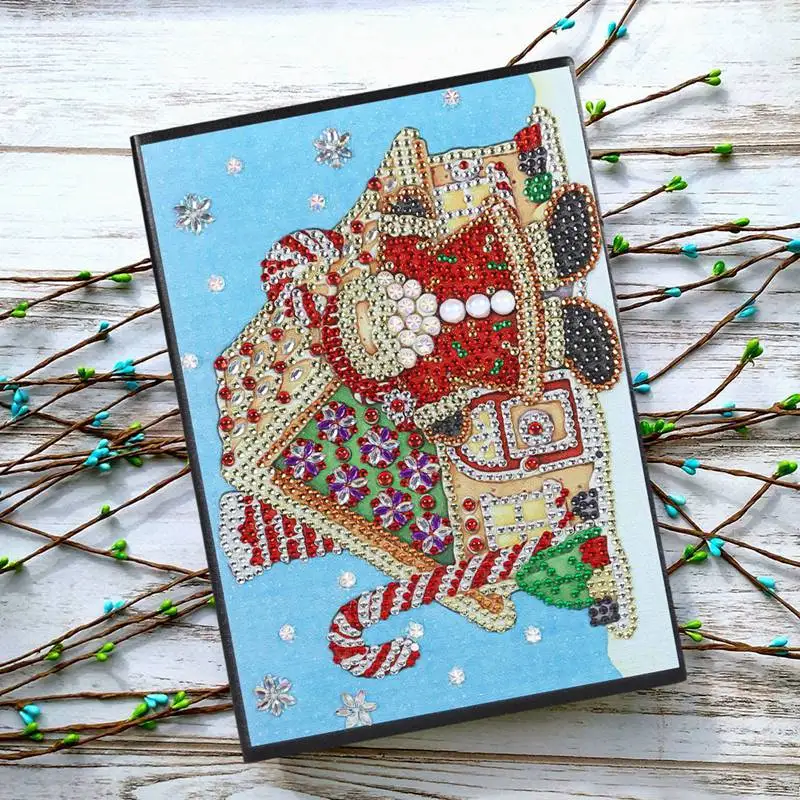 Christmas 06 Рождество 5D DIY алмазная живопись особой формы рождественская Алмазная вышивка книги 60 листов А5 тетрадь алмазная живопись - Цвет: Christmas 06