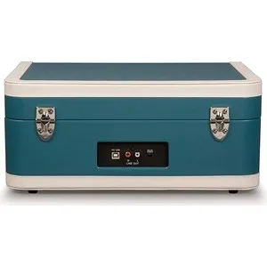 Виниловый проигрыватель CROSLEY PORTFOLIO PORTABLE [CR6252A TU] turquoise/white c Bluetooth|Проигрыватели