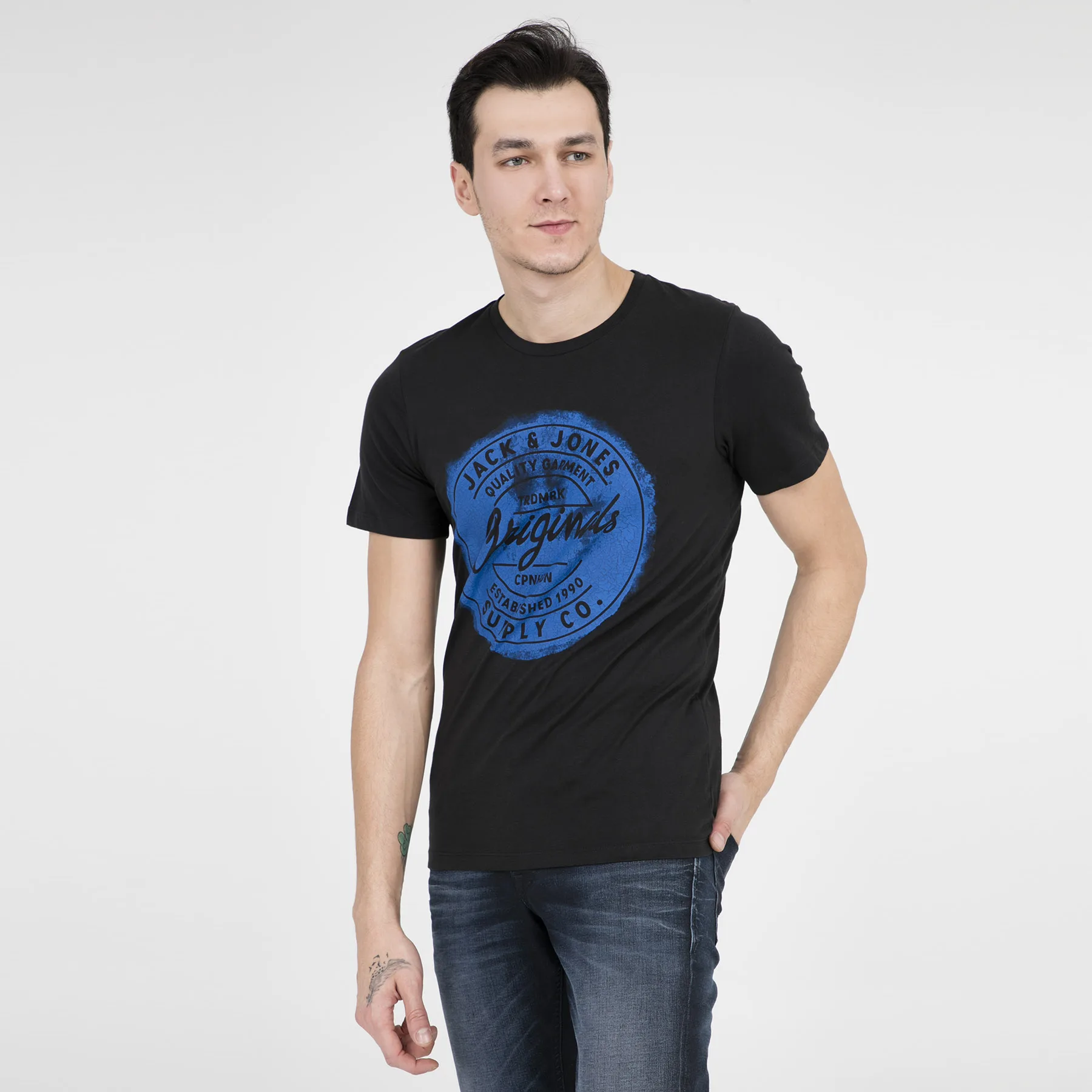 Футболка с круглым вырезом JACK & JONES ORIGINALS JORREJISTOOD SS 12144715|Мужские футболки| |