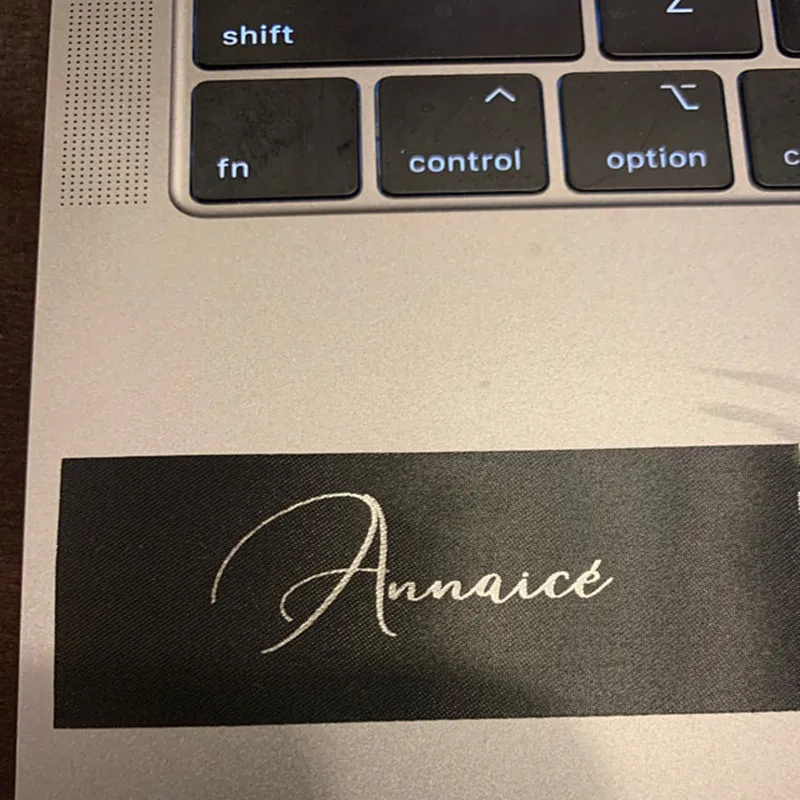 300 высококачественные тканевые бирки для одежды на заказ этикетки атласная лента