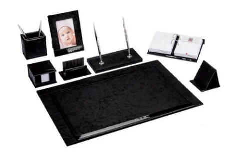 10 piece desk set black vip desktop office table to regulatory phone holder business card gift products | Канцтовары для офиса и