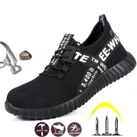 2021 summer steel toe cap men safety work shoes anti puncture cool breathable working boots comfortable anti slip man sneakers