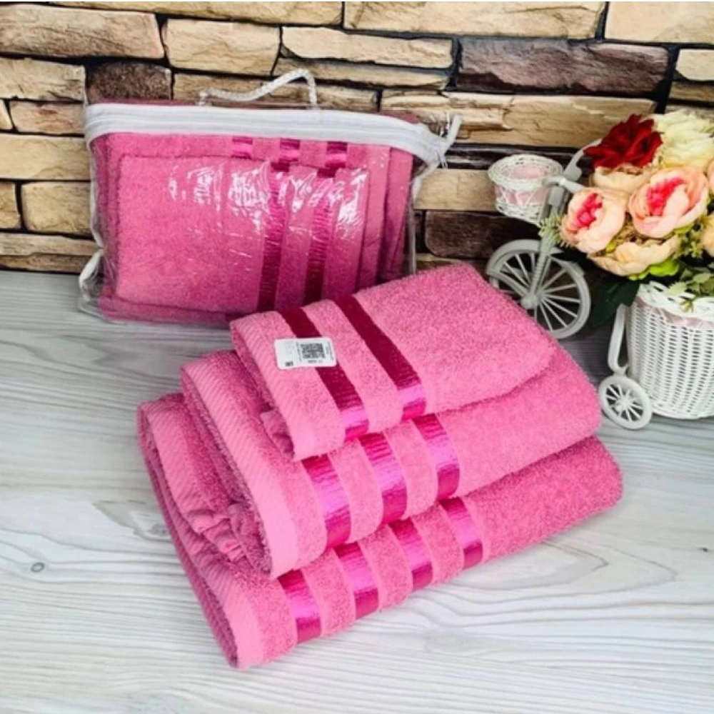 Set of towels 3 PCs. Bath towel kitchen terry set cotton 100% Towel Large bath Kitchen Terry Microfiber for microfiber | Дом и сад