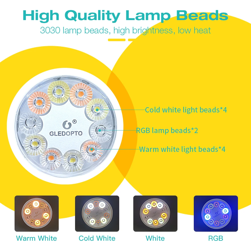 Умный Точечный светильник G LED OPTO ZigBee 3 0 5 Вт Pro RGBCCT светодиодная лампа с углом луча