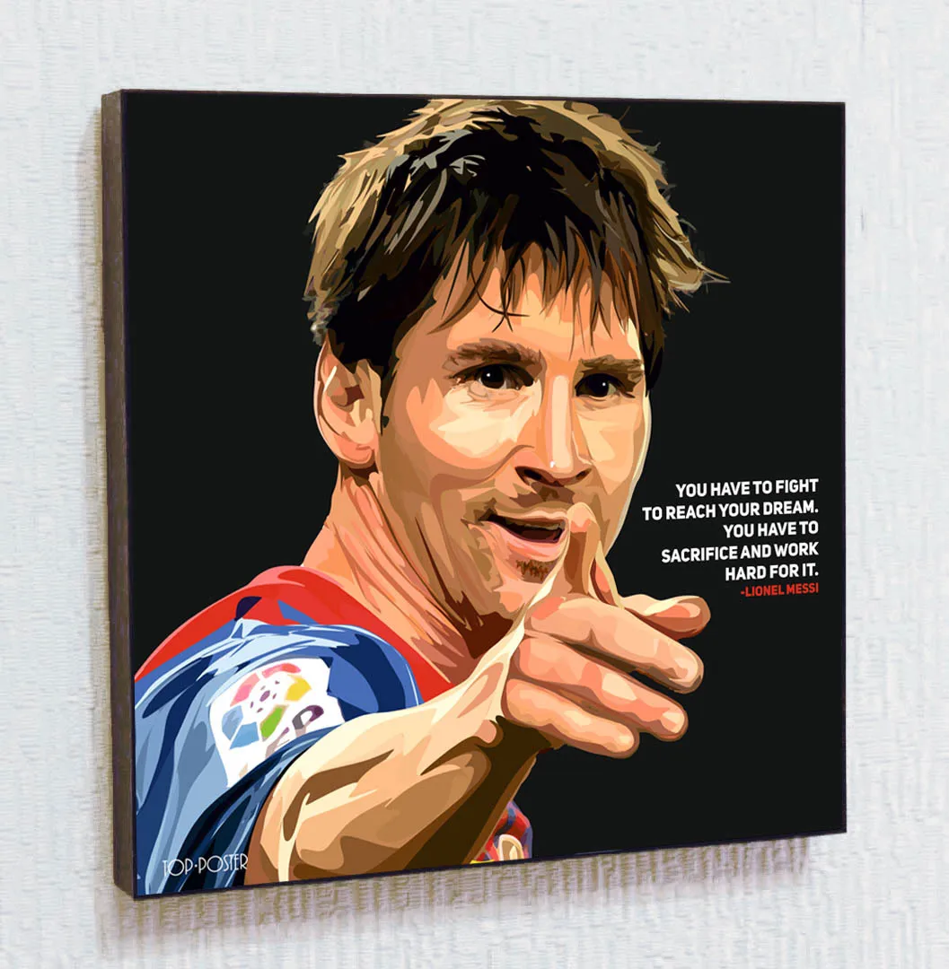 Лионель Месси 2 в стиле Поп Арт с креплением на стену портрет постер плакат холст