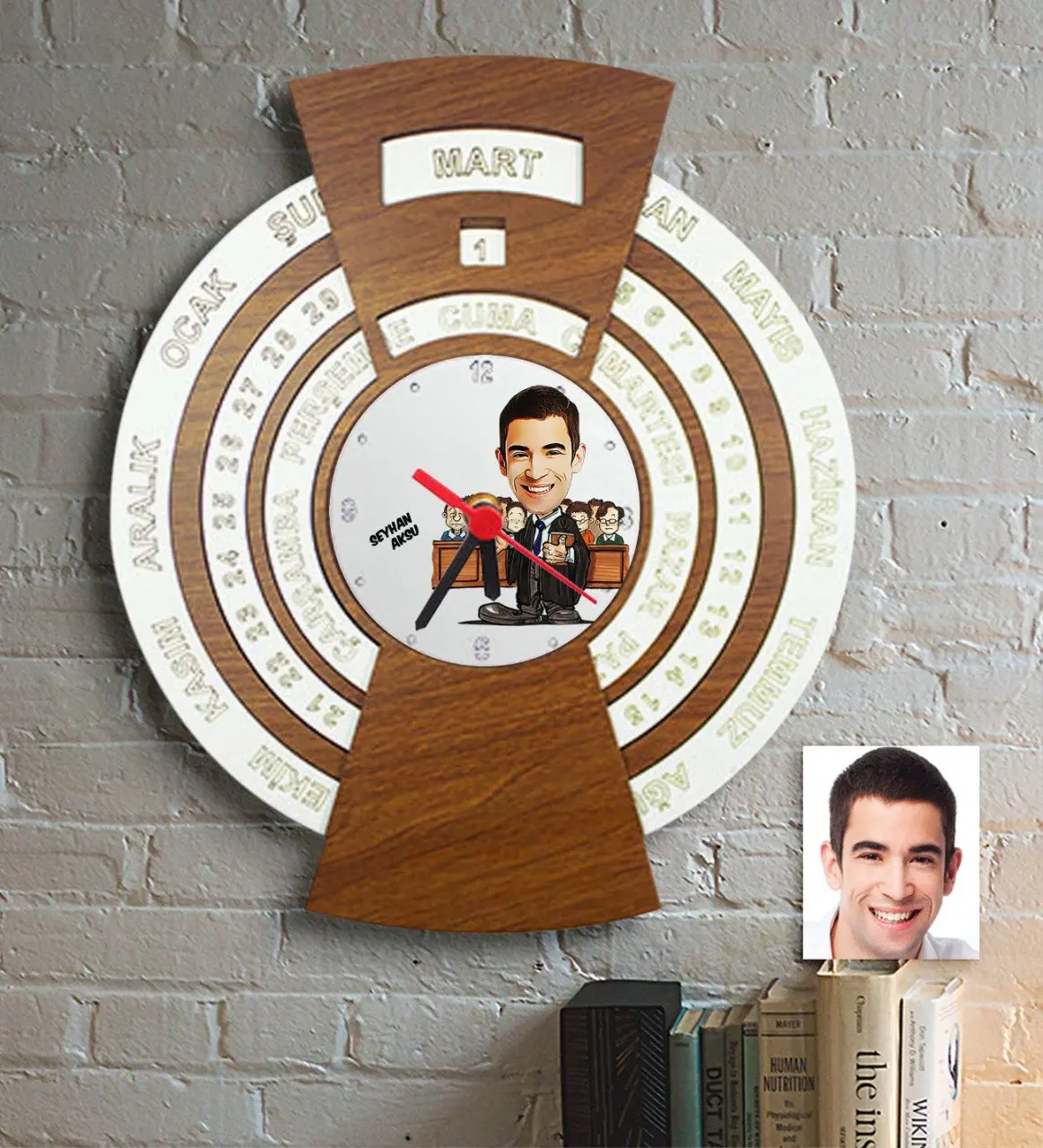 

Personalized Mr Attorney Caricature Of Infinite Maya Calendar Wall clock-2