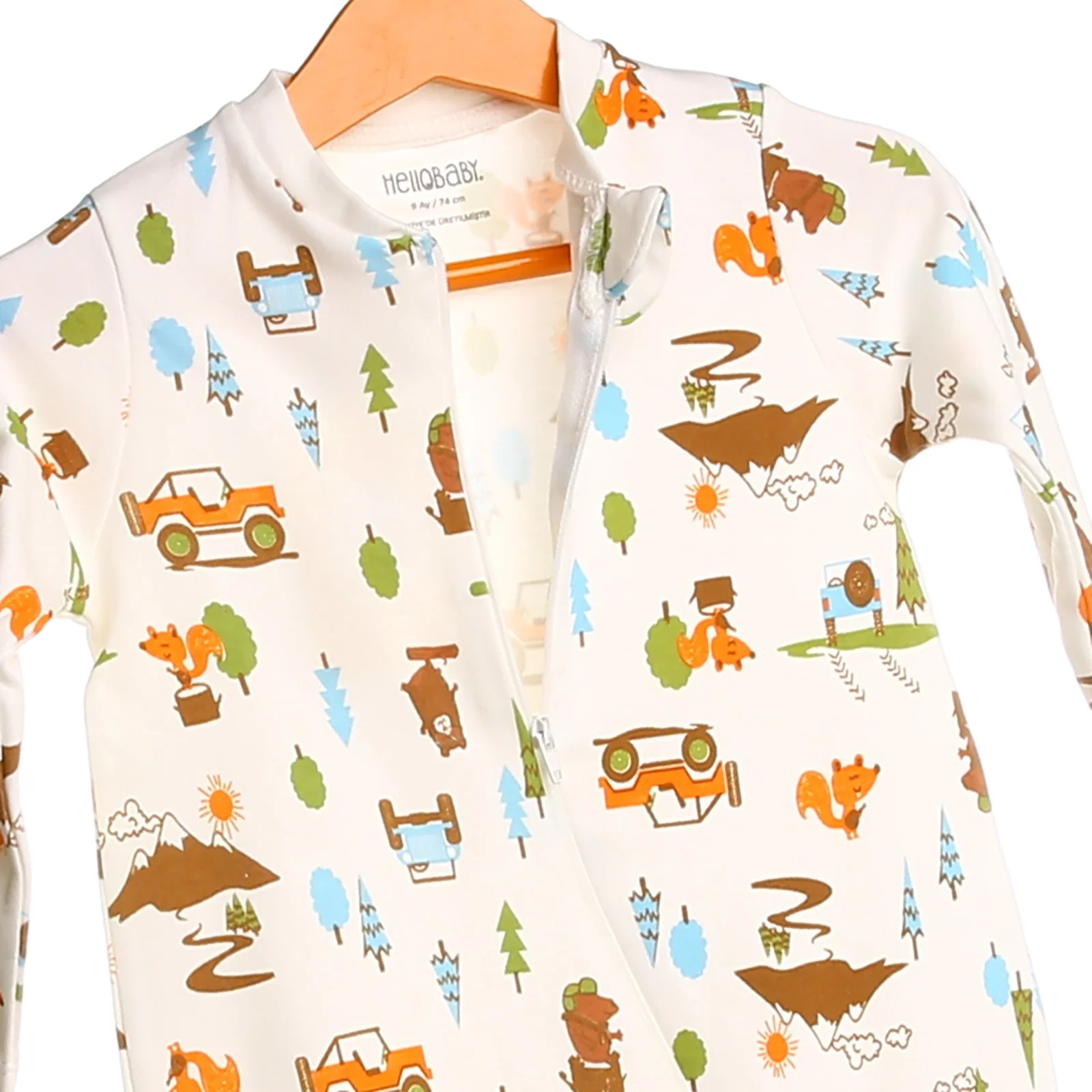 Детский комбинезон с длинными рукавами и принтом ebebek HelloBaby| |