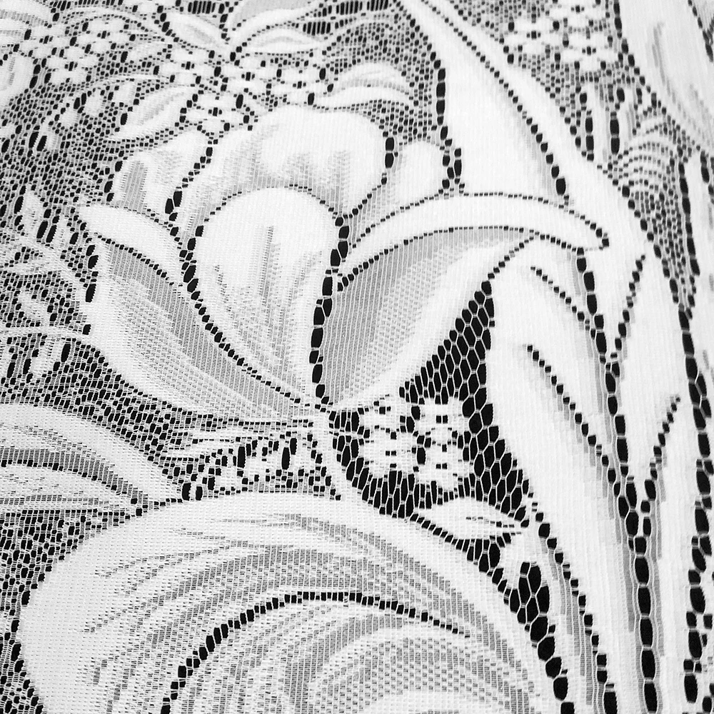 Тюль. Штора. Занавеска белая для кухни детской и других помещений. Романтический