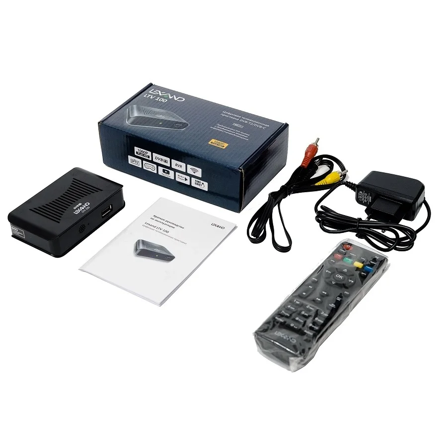 Цифровая телевизионная приставка Lexand LTV 100 (DVB-T2/DVB-C Full HD 1080p AVI/MPG/MKV/TS/MP3/JPG/BMP/PNG/ JPEG) |