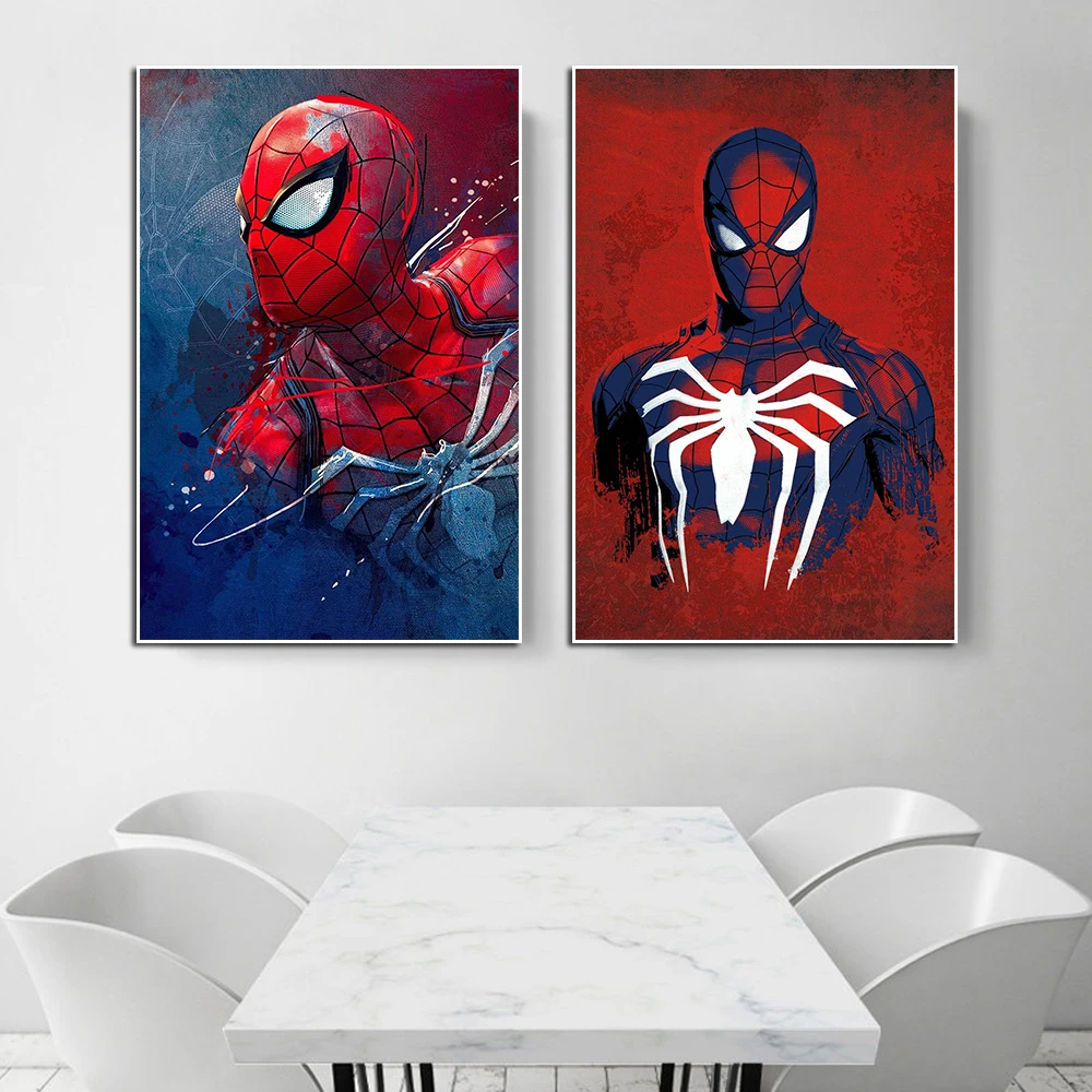 Marvel мстители супергерой фильм постер абстрактный Рисунок Человек-паук искусство