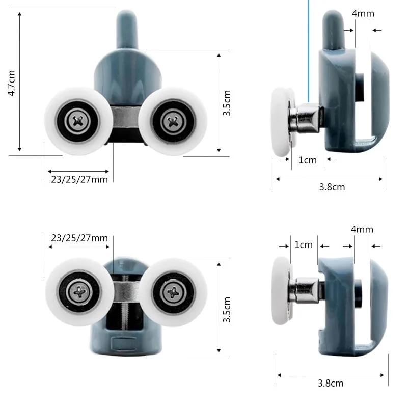 25mm rollers for shower cabins 2-4-8 PCs set. Wheels-double doors. | Обустройство дома