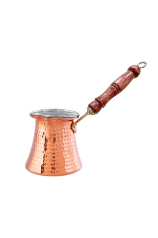 

Thick Copper Coffee Pot XXL Size 5 Service Coffee Tea Real Handmade Turkish Coffee Pot Wooden Handle