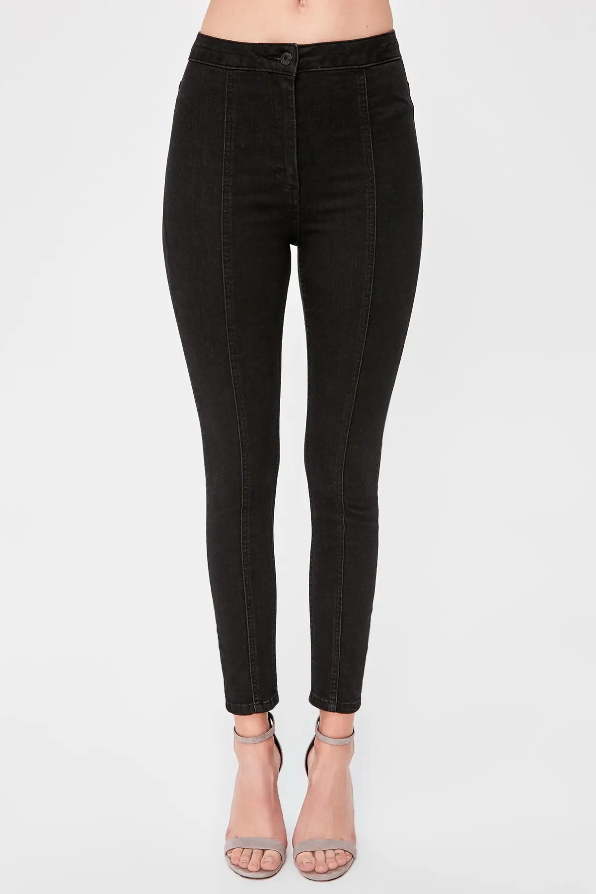 Trendyol с декоративной строчкой Высокая Талия Jegging Джинсы TWOAW20JE0121 |