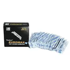 Лезвия для бритвы EUROMAX 100 Cryo Sputtered с одним краем быстрая бесплатная