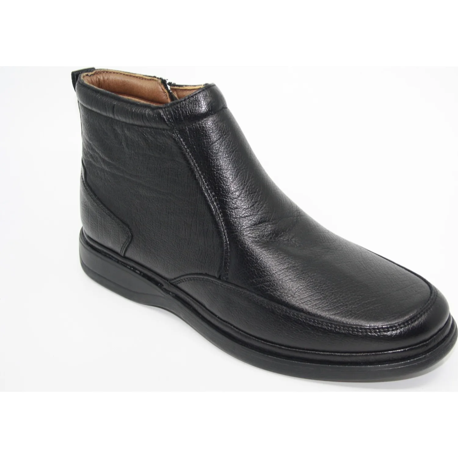 

Giygez Leather Zipper Male Boots