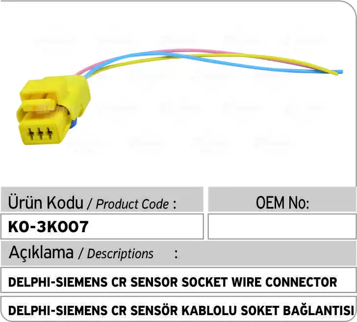 

Delphi Siemens Common Rail Sensor Plug (3 pins) for 9307-514A