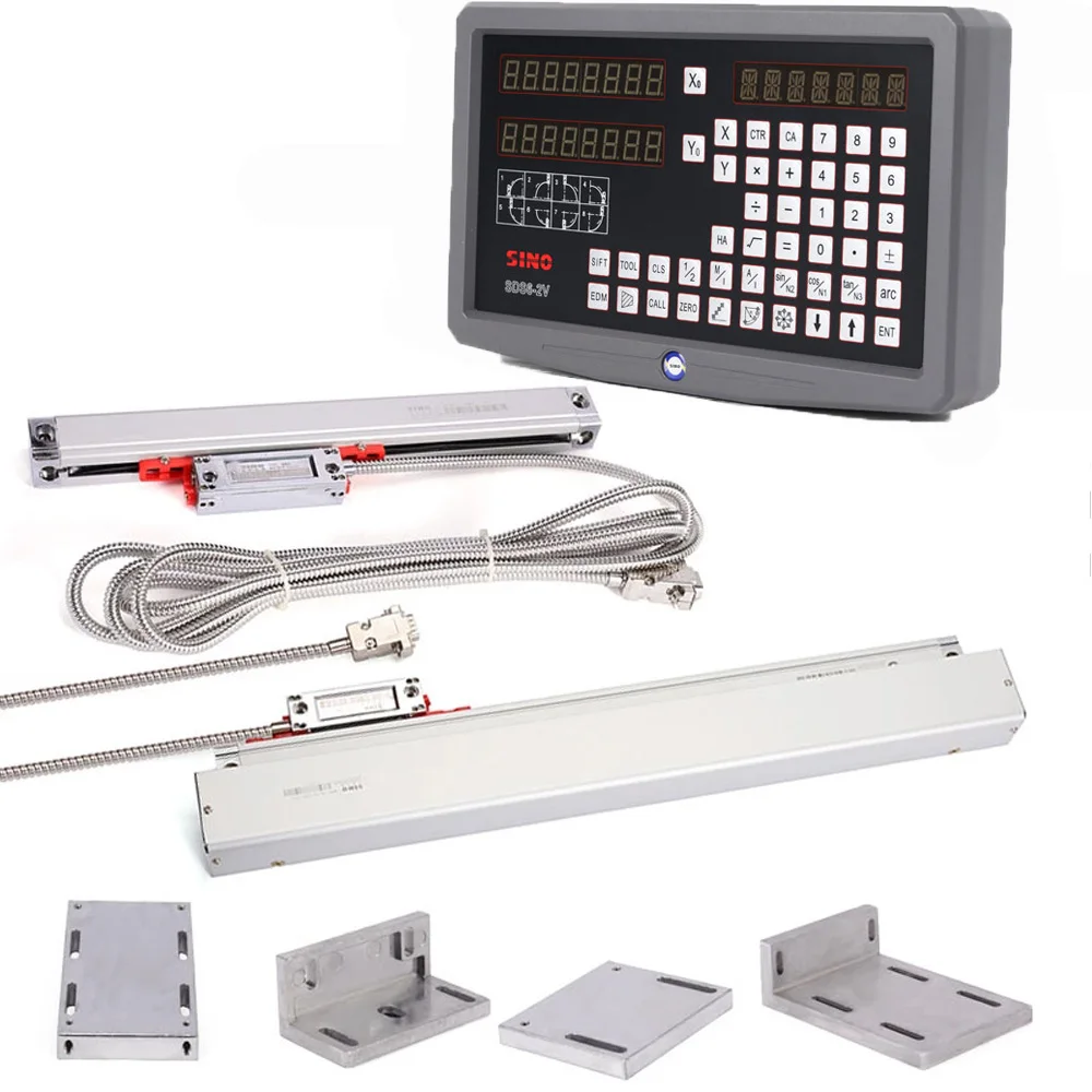 

SINO DRO KA300 Linear Incremental Electronic Ruler Glass Scale Displacement Precise Grating DIGIT lathe Milling Machine SDS6-2V