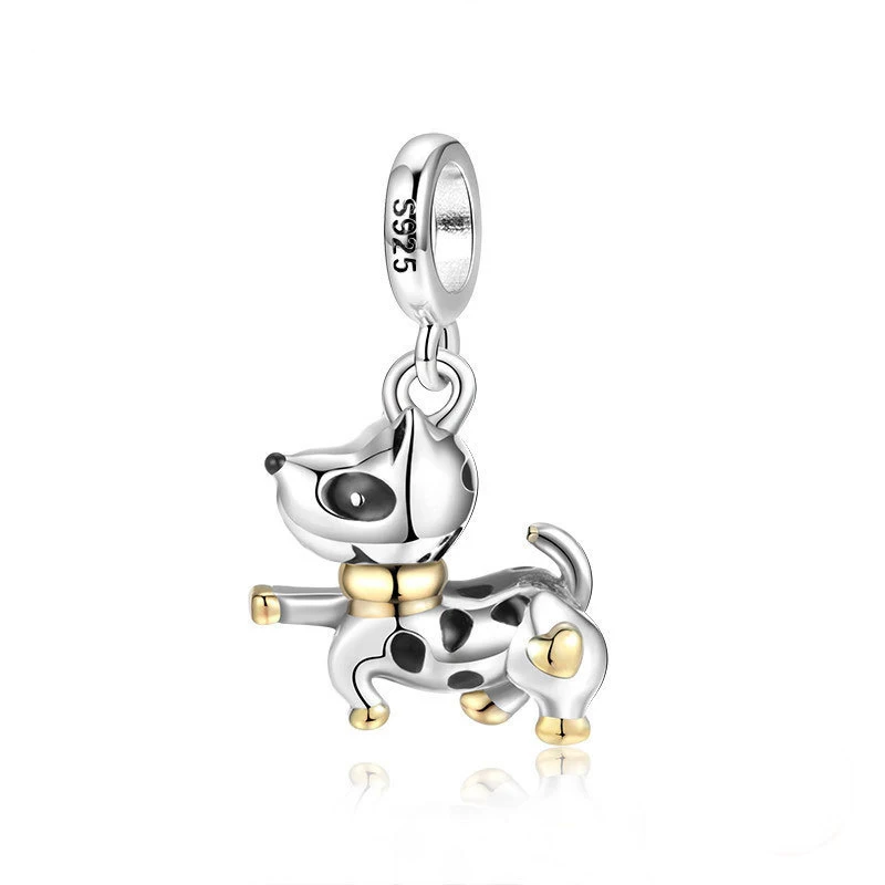 

New 100% 925 Sterling Silver Pendant Dog Beads Fit Charms Silver 925 Original 2020 Accessories For Women Diy Jewelry Making