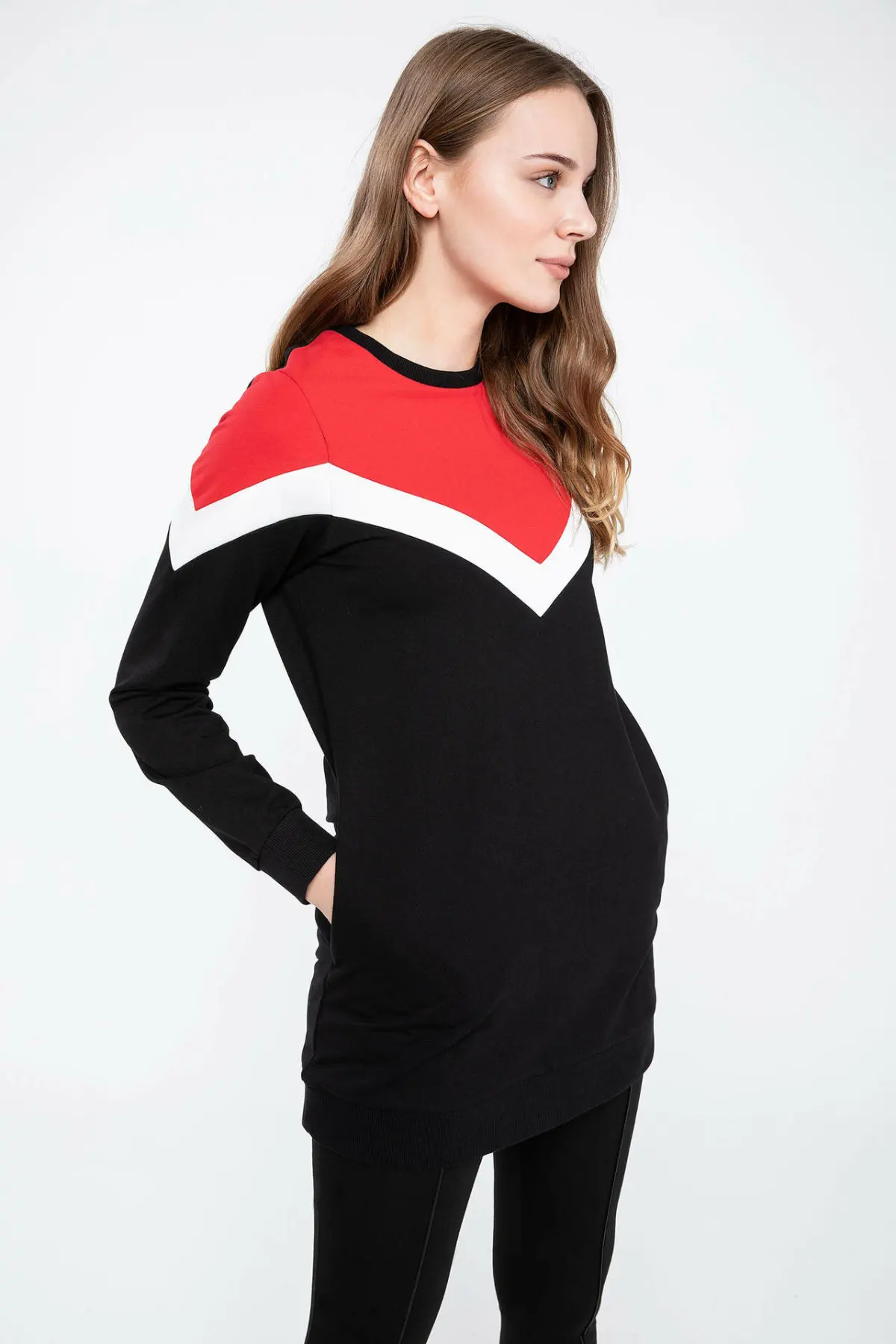 DeFacto Женский трикотажный Tunic K7225AZ18CW с длинными рукавами| |