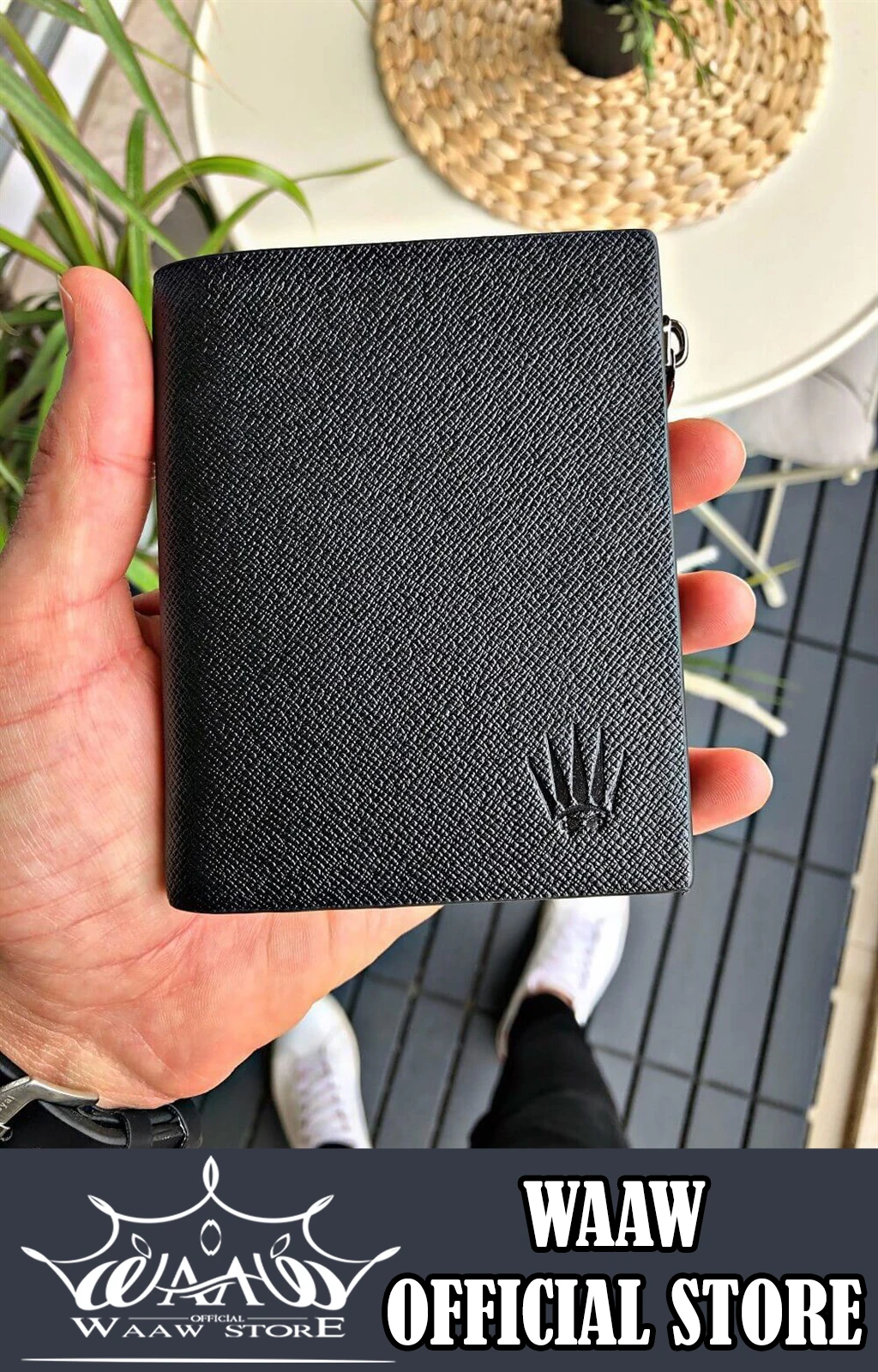 

Waaw A1007 genuine leather wallet nisex 1st class workmanship magnet lock 5 color options best selling made in turkey 10.5x8 cm