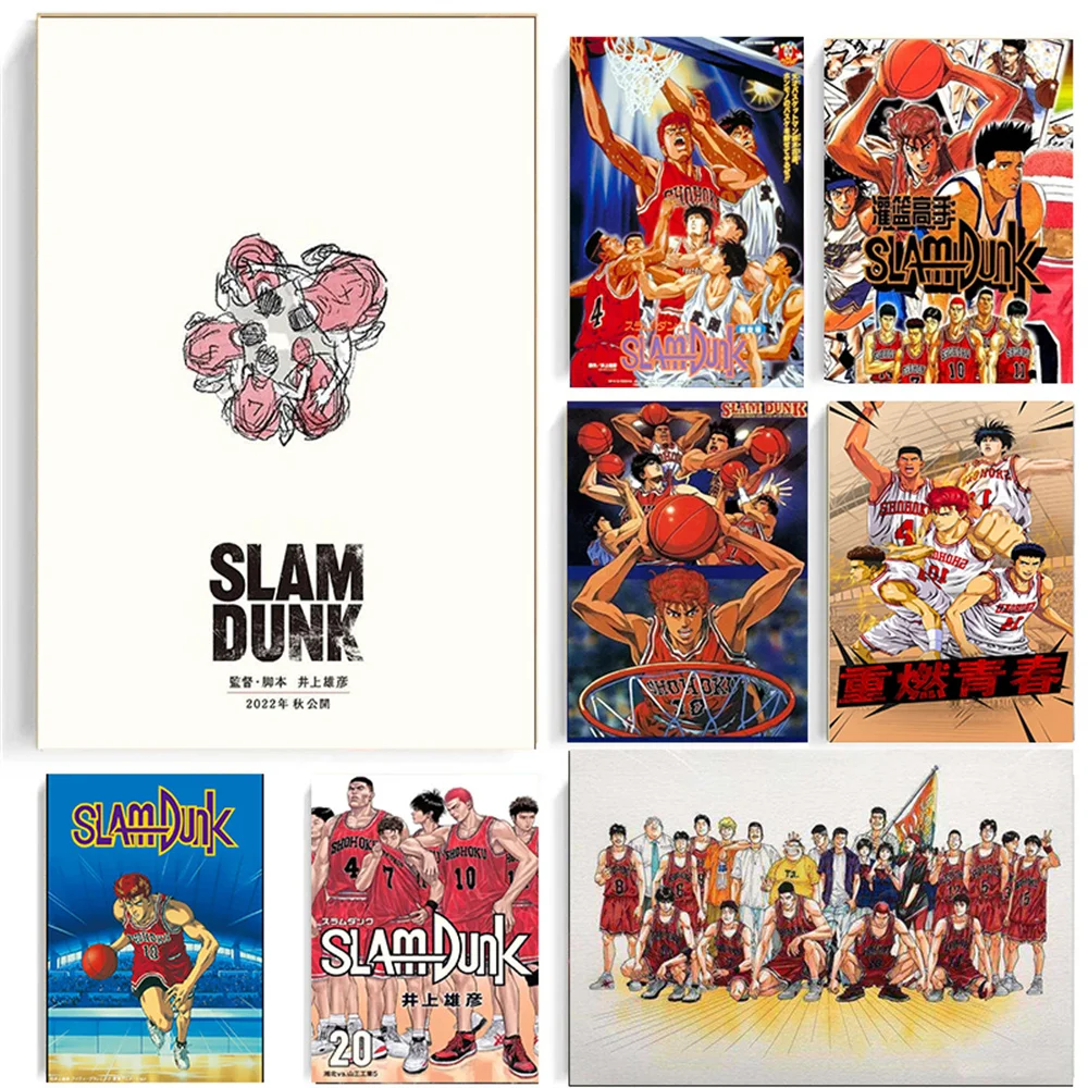 

Japanese Classic Anime Poster And Prints 2022 Slam Dunk New Movies Art Canvas Wall Pictures For Living Room Home Decor Gift
