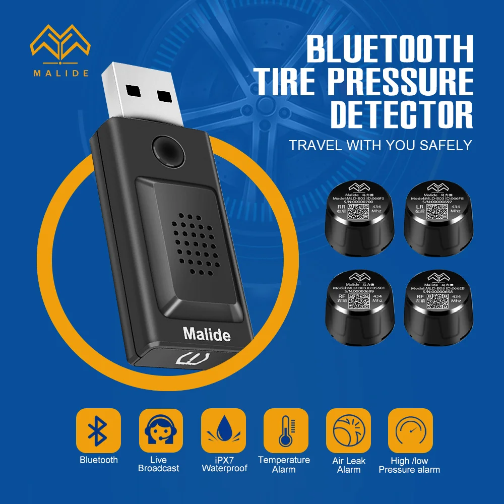 Автомобильные системы контроля давления в шинах Bluetooth мобильный телефон