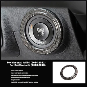 Dry Carbon fiber One touch start button ring Cover Car accessories For Maserati Ghibli quattroporte